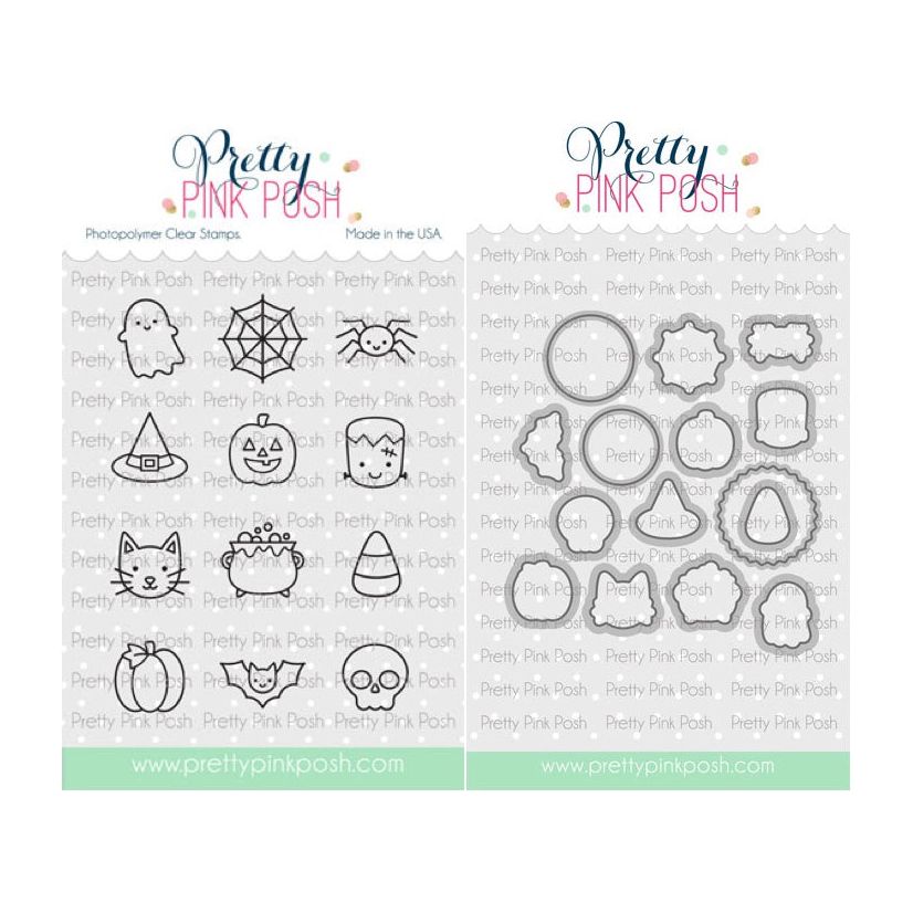 Pretty Pink Posh Halloween Icons Clear Stamp and Die Set