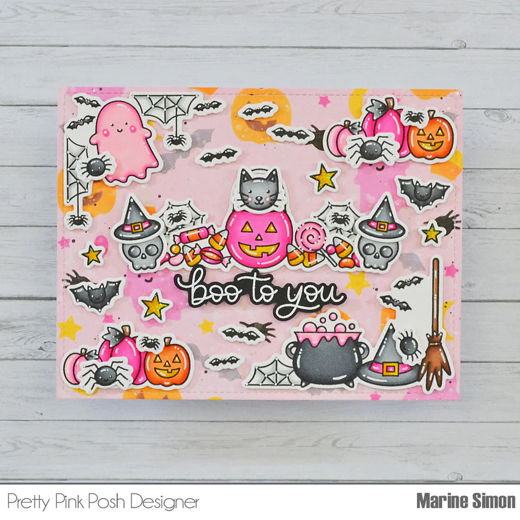 Pretty Pink Posh Halloween Icons Clear Stamp and Die Set