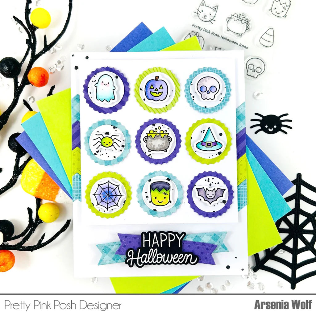 Pretty Pink Posh Halloween Icons Clear Stamp and Die Set