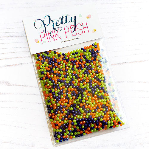Pretty Pink Posh Halloween Night Glass Shaker Beads