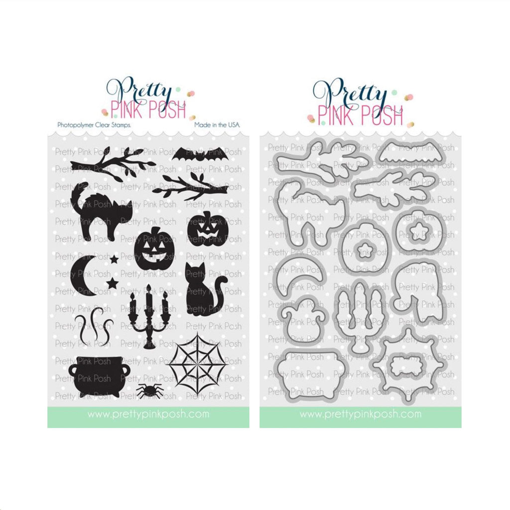 Pretty Pink Posh Halloween Silhouettes Clear Stamp and Die Set
