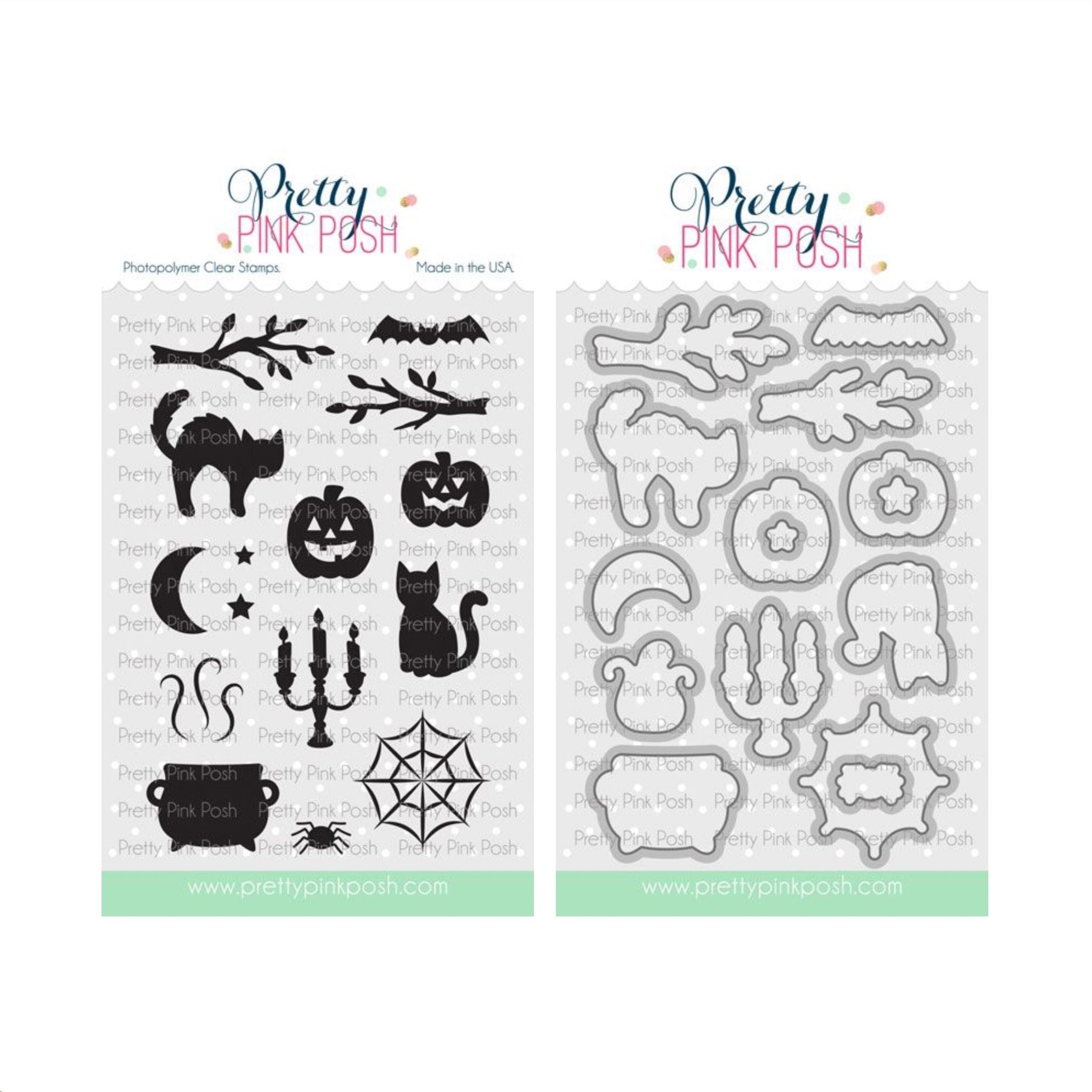 Pretty Pink Posh Halloween Silhouettes Clear Stamp and Die Set