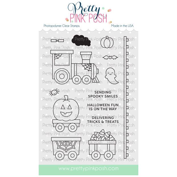 Pretty Pink Posh Halloween Train Clear Stamps