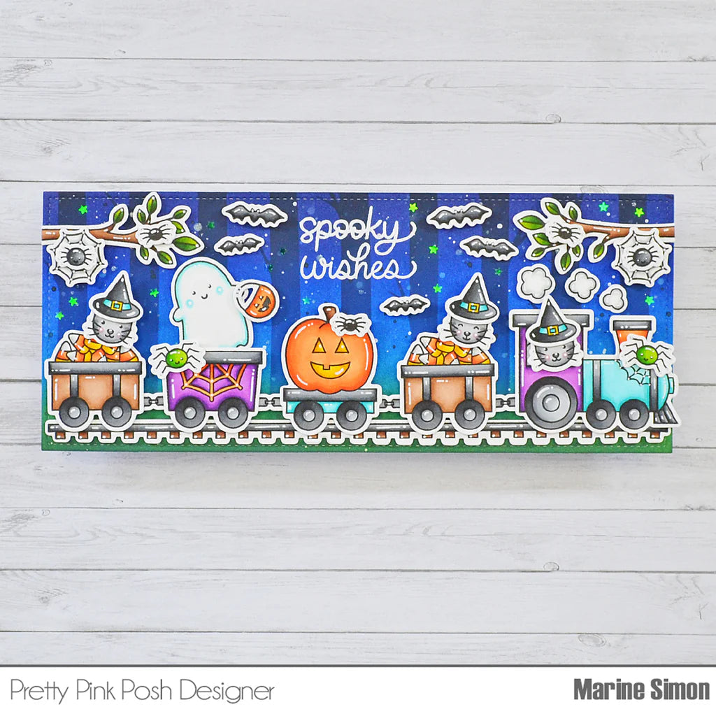 Pretty Pink Posh Halloween Train Clear Stamps