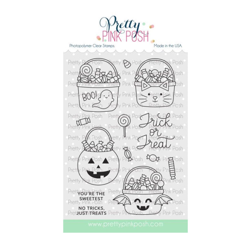 Pretty Pink Posh Halloween Treat Buckets Clear Stamp and Die Set product image 1