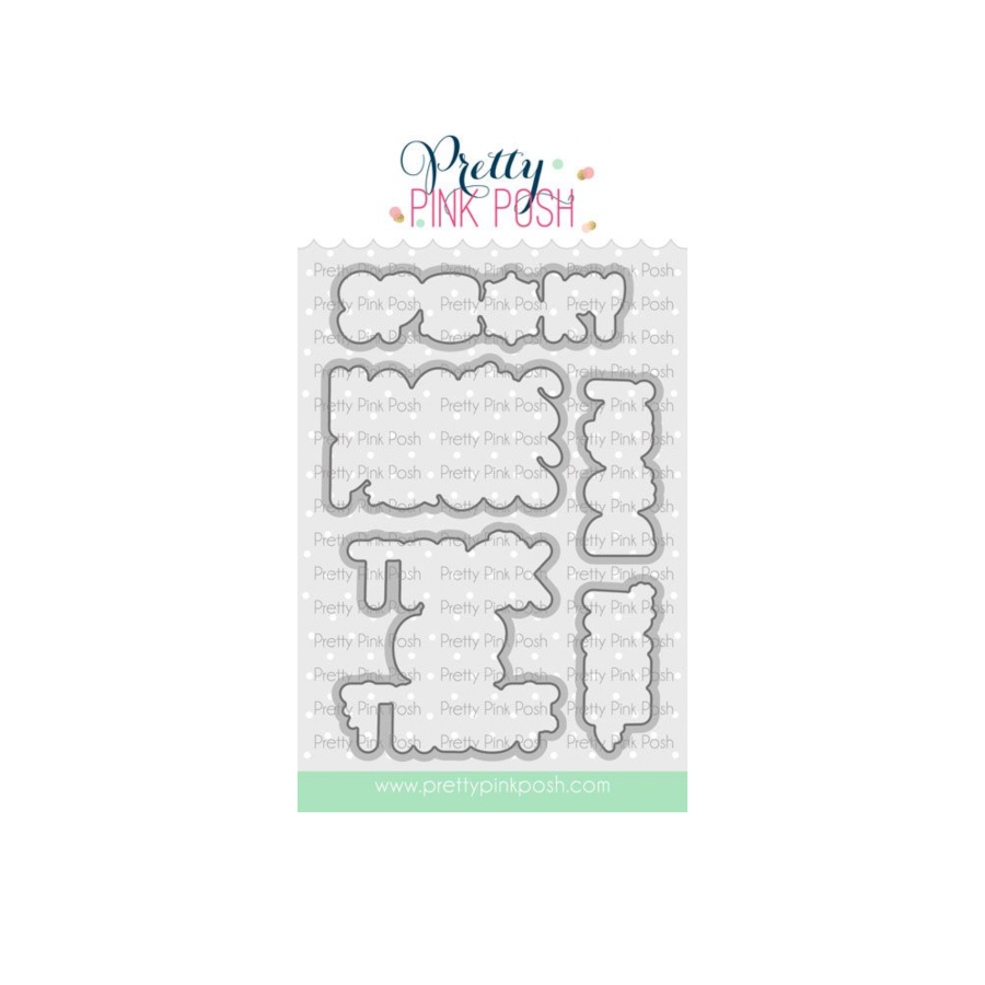 Pretty Pink Posh Halloween Word Scenes Clear Stamp and Die Set image 2