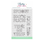 Pretty Pink Posh Halloween Word Scenes Clear Stamps