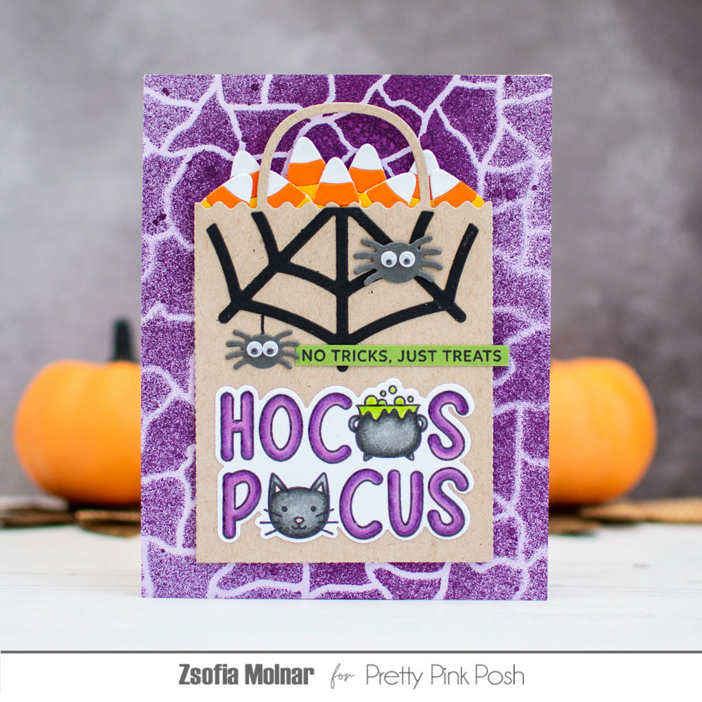 Pretty Pink Posh Halloween Word Scenes Dies hocus pocus