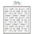 Pretty Pink Posh Halloween Words Stencil