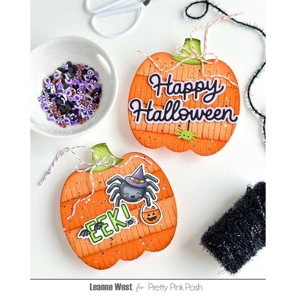 Pretty Pink Posh Happy Halloween Shadow Dies pumpkins