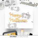 Pretty Pink Posh Happy Halloween Shadow Dies spiders