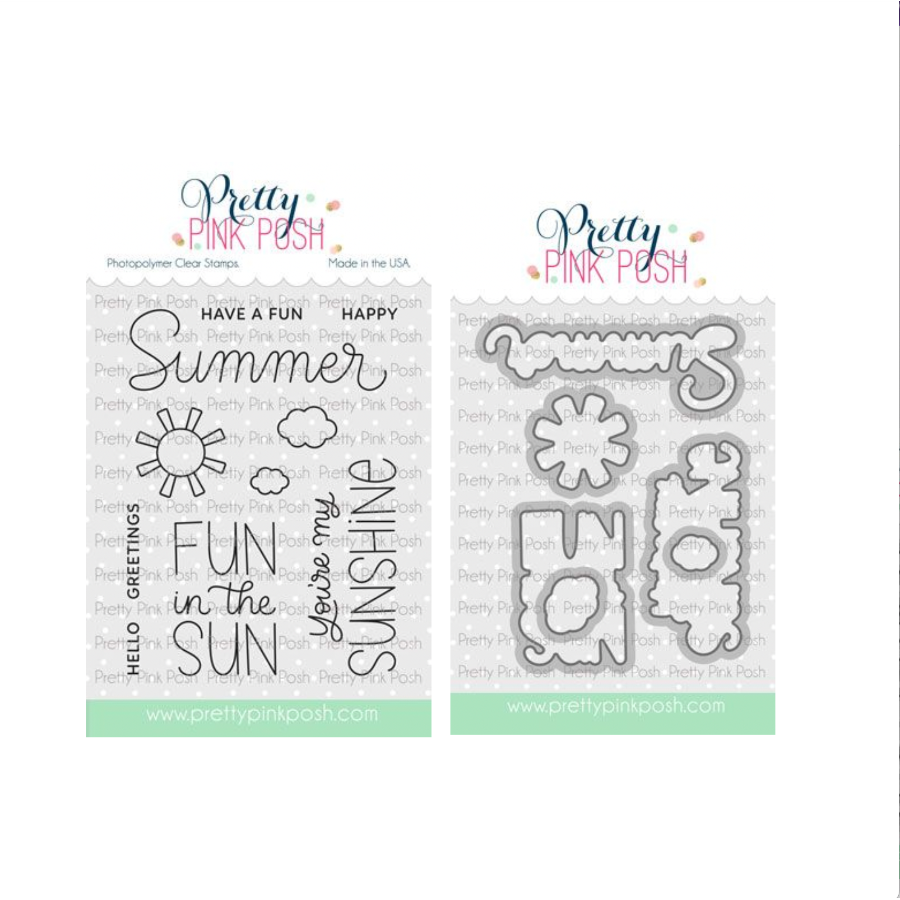 Pretty Pink Posh Happy Summer Clear Stamp and Die Set