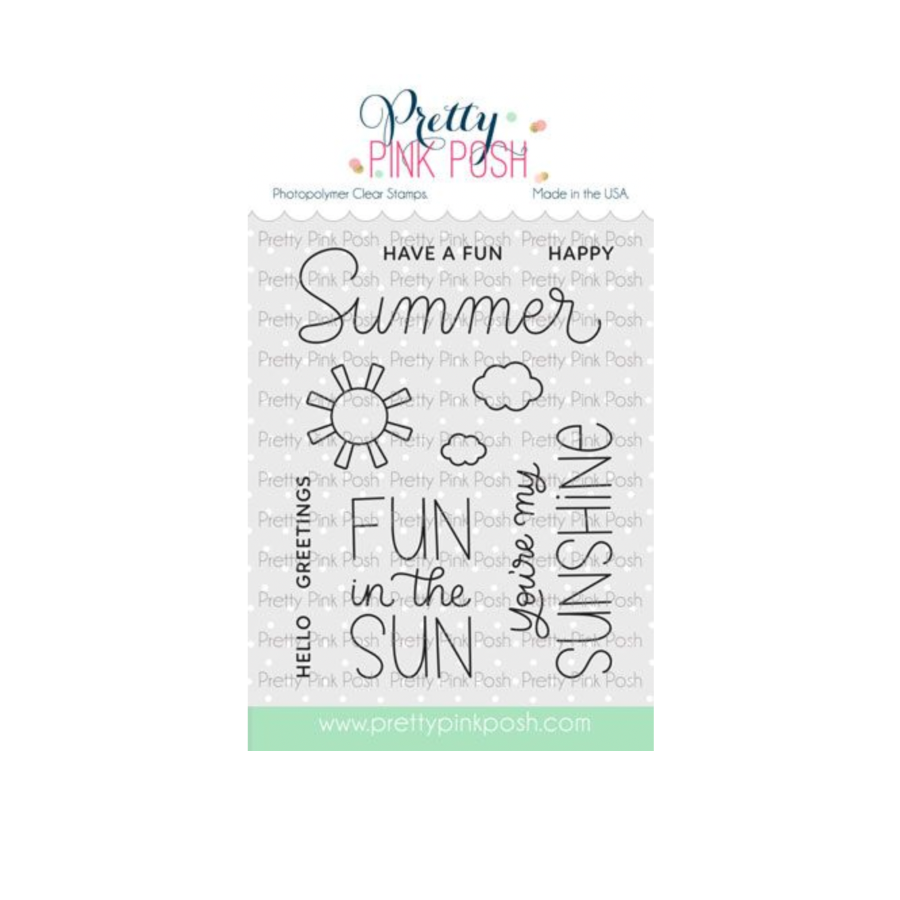 Pretty Pink Posh Happy Summer Clear Stamp and Die Set product image 1
