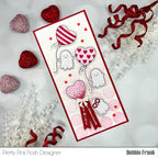 Pretty Pink Posh Heart Balloons Clear Stamp and Die Set be mine