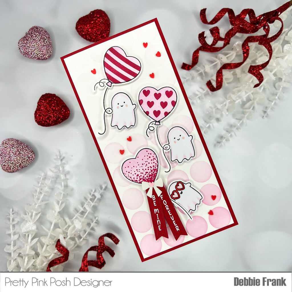 Pretty Pink Posh Heart Balloons Dies be mine