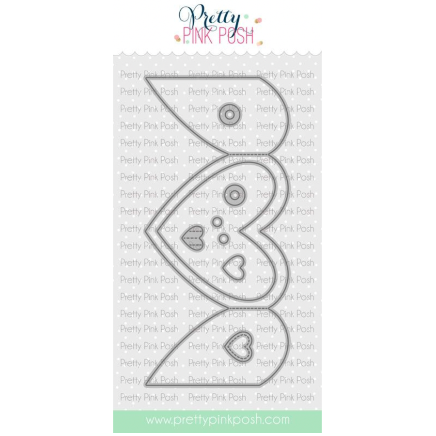 Pretty Pink Posh Heart Card Base Dies