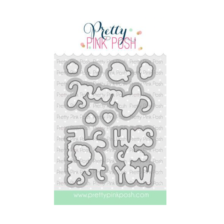 Pretty Pink Posh Hello Friend Clear Stamp and Die Set image 2