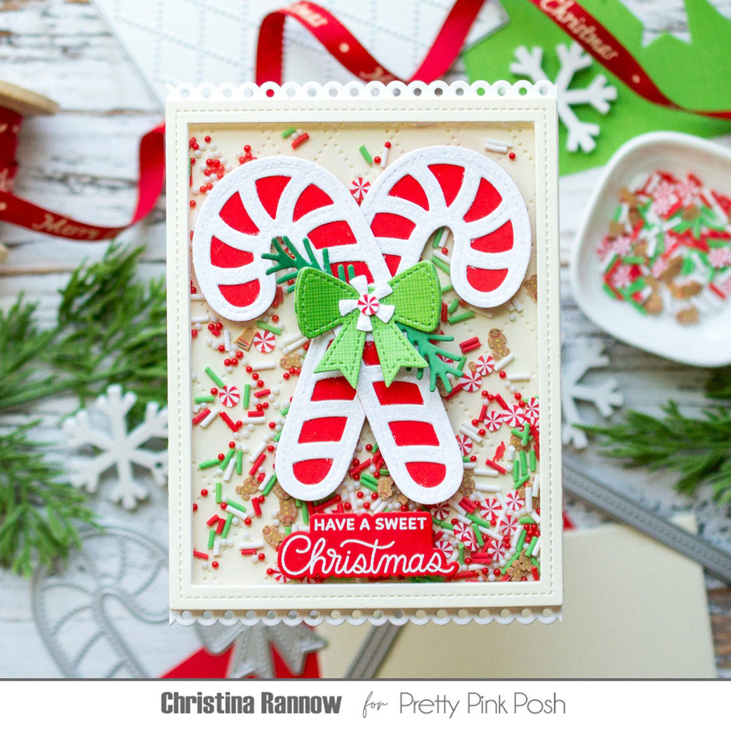 Pretty Pink Posh Holiday Gingerbread Clay Confetti bow