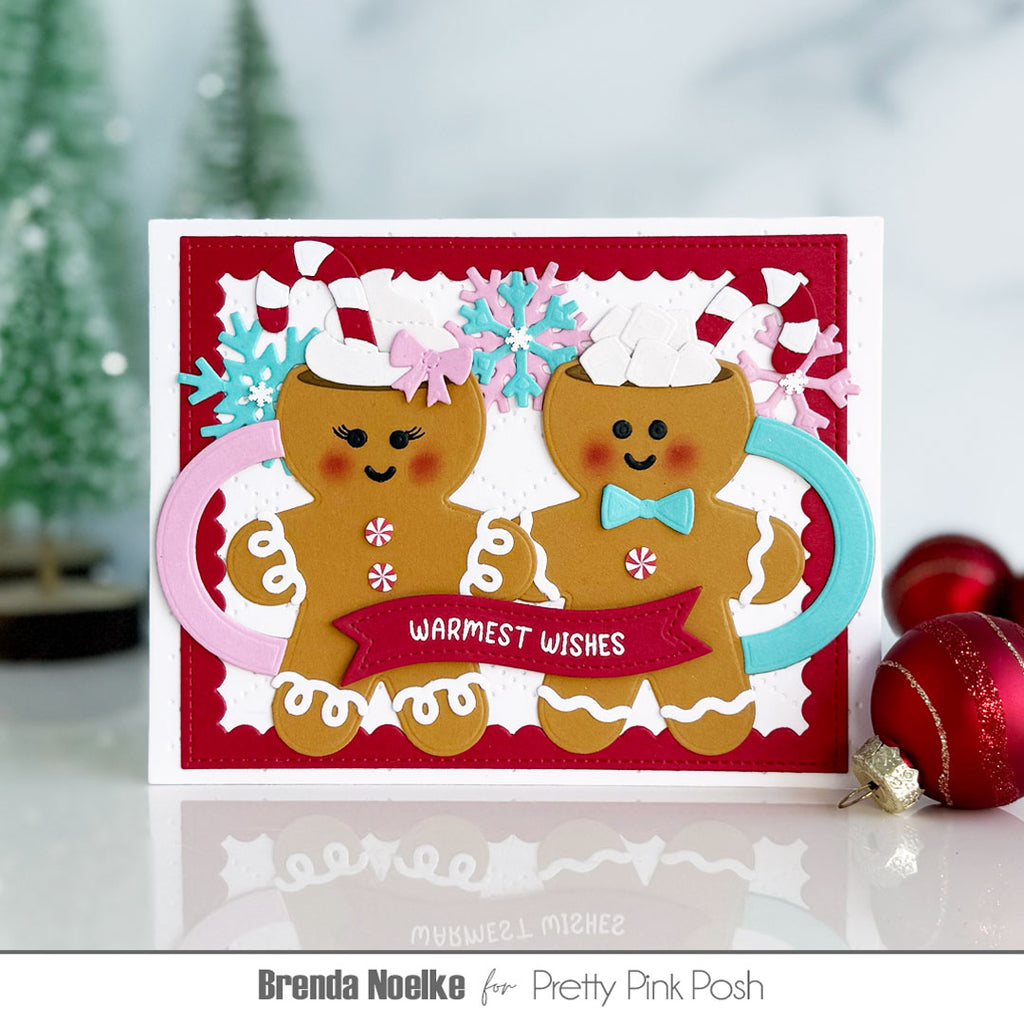 Pretty Pink Posh Holiday Gingerbread Clay Confetti warm wishes