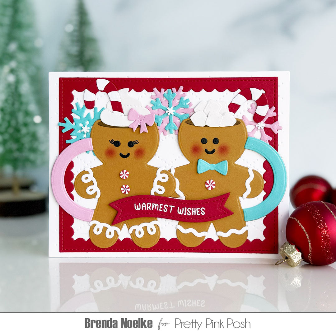 Pretty Pink Posh Holiday Gingerbread Clay Confetti warm wishes