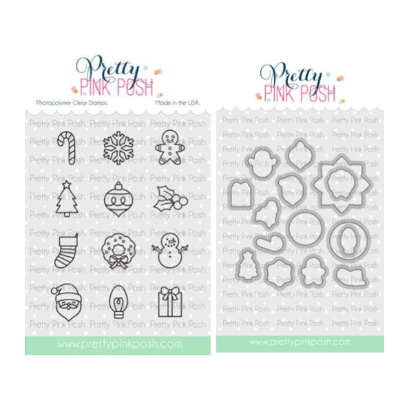 Pretty Pink Posh Holiday Icons Clear Stamp and Die Set