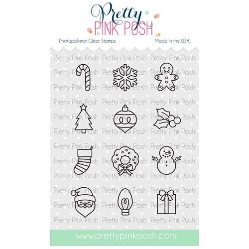 Pretty Pink Posh Holiday Icons Clear Stamps