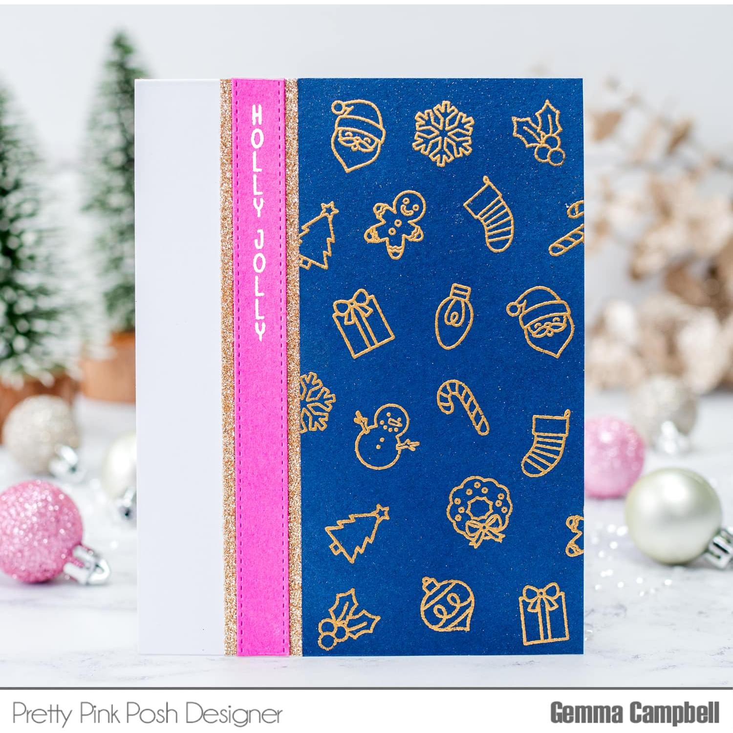 Pretty Pink Posh Holiday Icons Clear Stamps candy cane