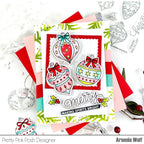 Pretty Pink Posh Holiday Ornaments Clear Stamp and Die Set merry