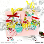 Pretty Pink Posh Holiday Ornaments Clear Stamps tags