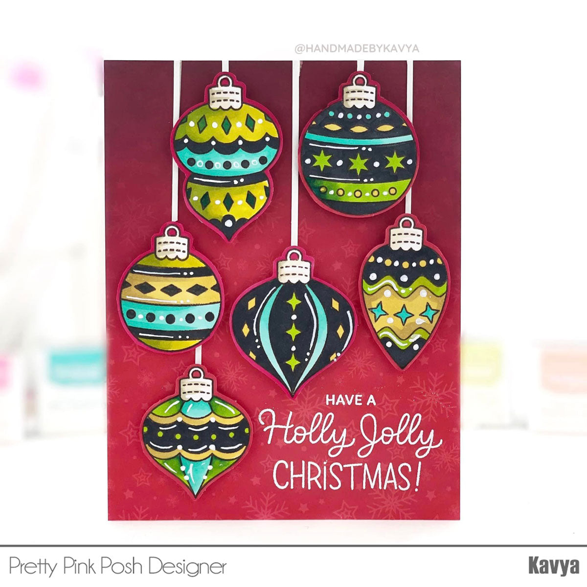Pretty Pink Posh Holiday Ornaments Dies christmas