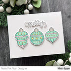Pretty Pink Posh Holiday Ornaments Dies merry
