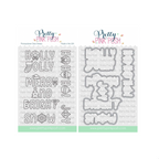 Pretty Pink Posh Holiday Word Scenes Clear Stamp and Die Set