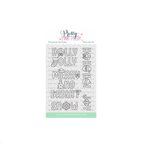 Pretty Pink Posh Holiday Word Scenes Clear Stamp and Die Set image 1