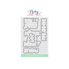 Pretty Pink Posh Holiday Word Scenes Clear Stamp and Die Set image 2
