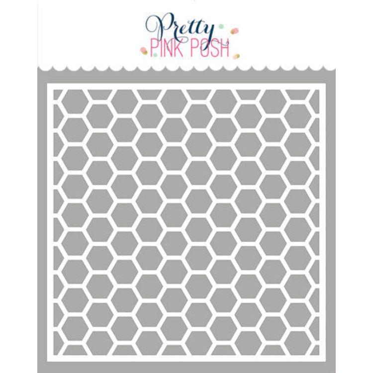 Pretty Pink Posh Honeycomb Stencil