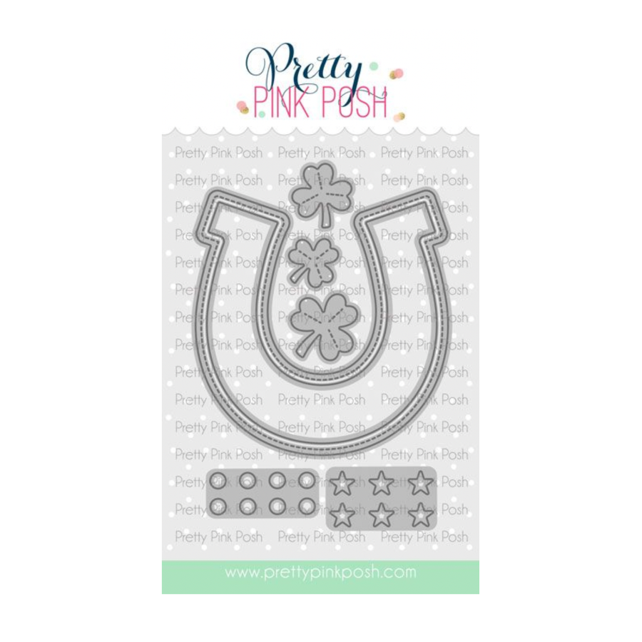 Pretty Pink Posh Horseshoe Shaker Dies