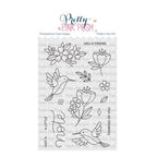 Pretty Pink Posh Hummingbird Floral Clear Stamps