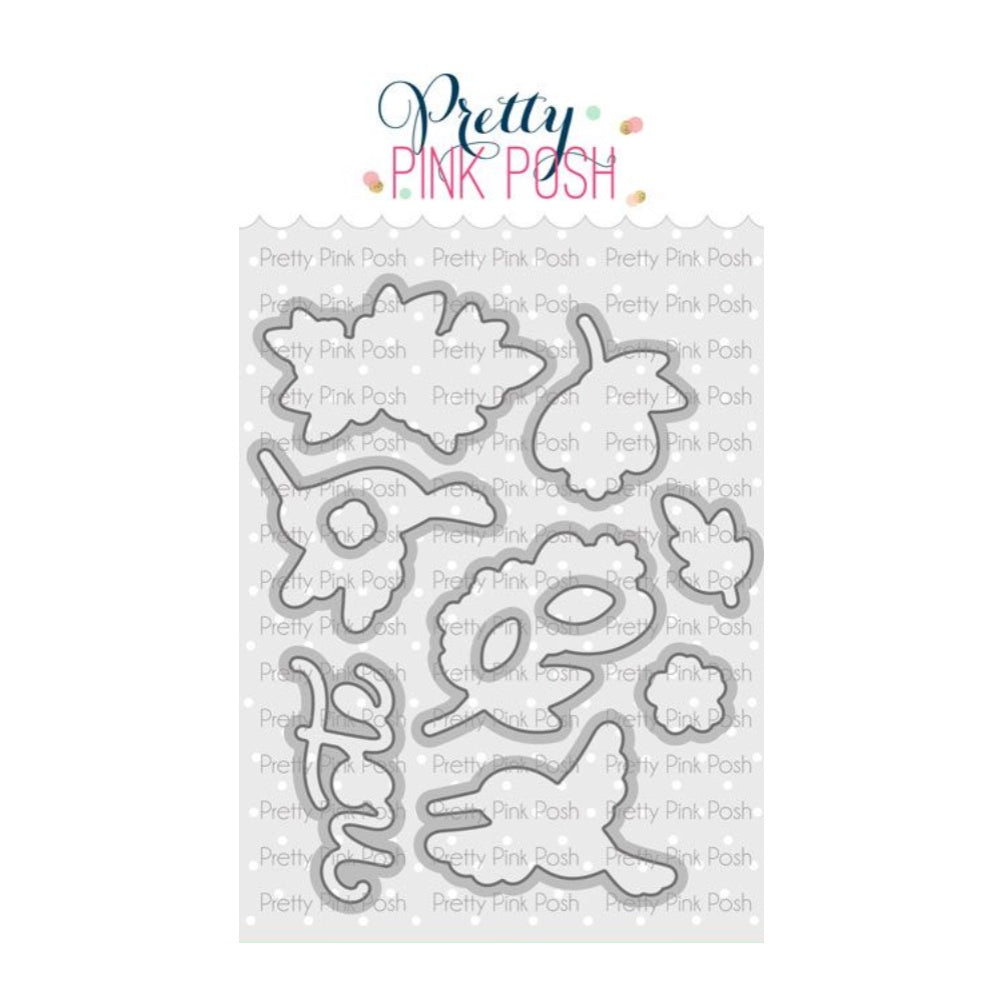 Pretty Pink Posh Hummingbird Floral Dies
