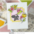 Pretty Pink Posh Hummingbird Floral Dies thank you