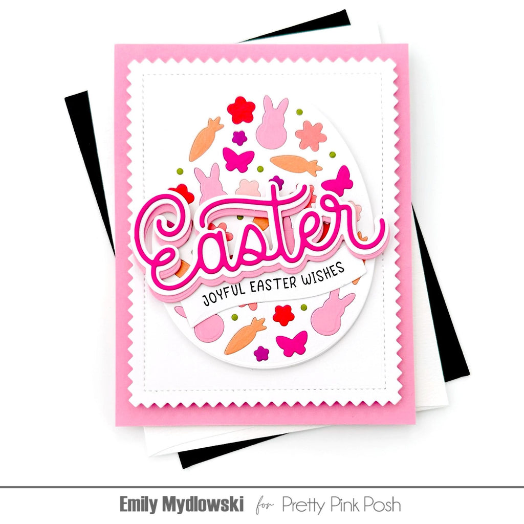 Pretty Pink Posh Large Easter Shadow Dies decorative egg