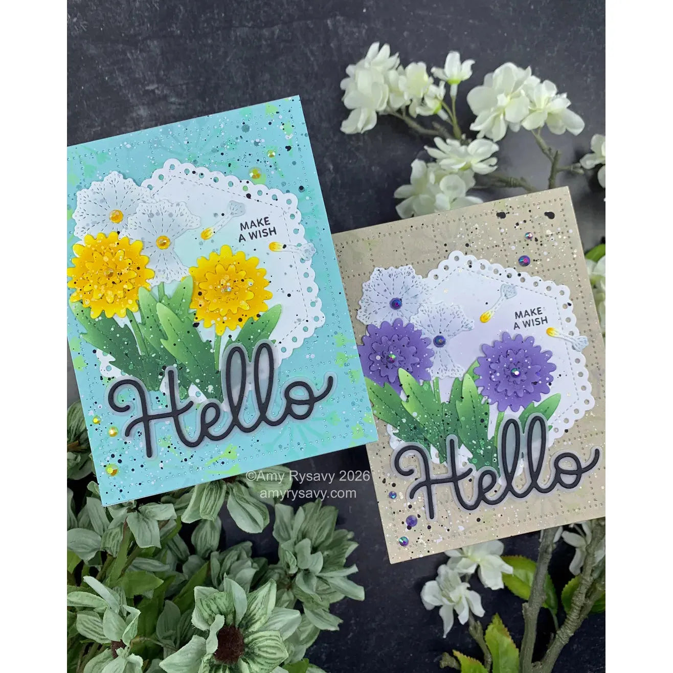 Pretty Pink Posh Large Hello Shadow Dies dandelion | color-code:ALT02