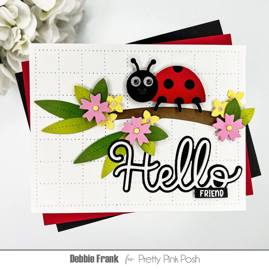 Pretty Pink Posh Large Hello Shadow Dies ladybug