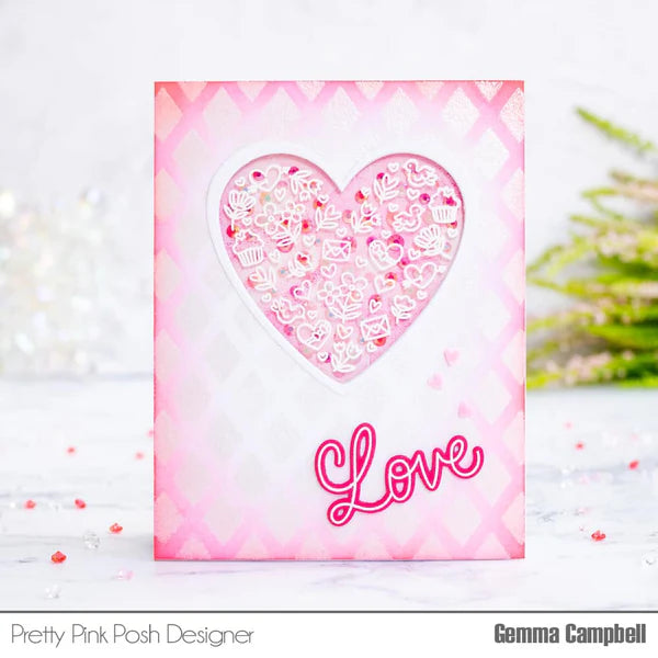 Pretty Pink Posh Lattice Stencil love