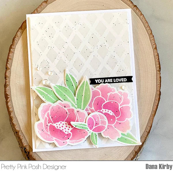 Pretty Pink Posh Lattice Stencil loved