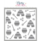 Pretty Pink Posh Layered Bee Additions Stencils
