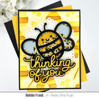 Pretty Pink Posh Layered Bee Additions Stencils thinking of you