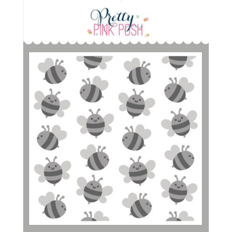 Pretty Pink Posh Layered Bees Stencils