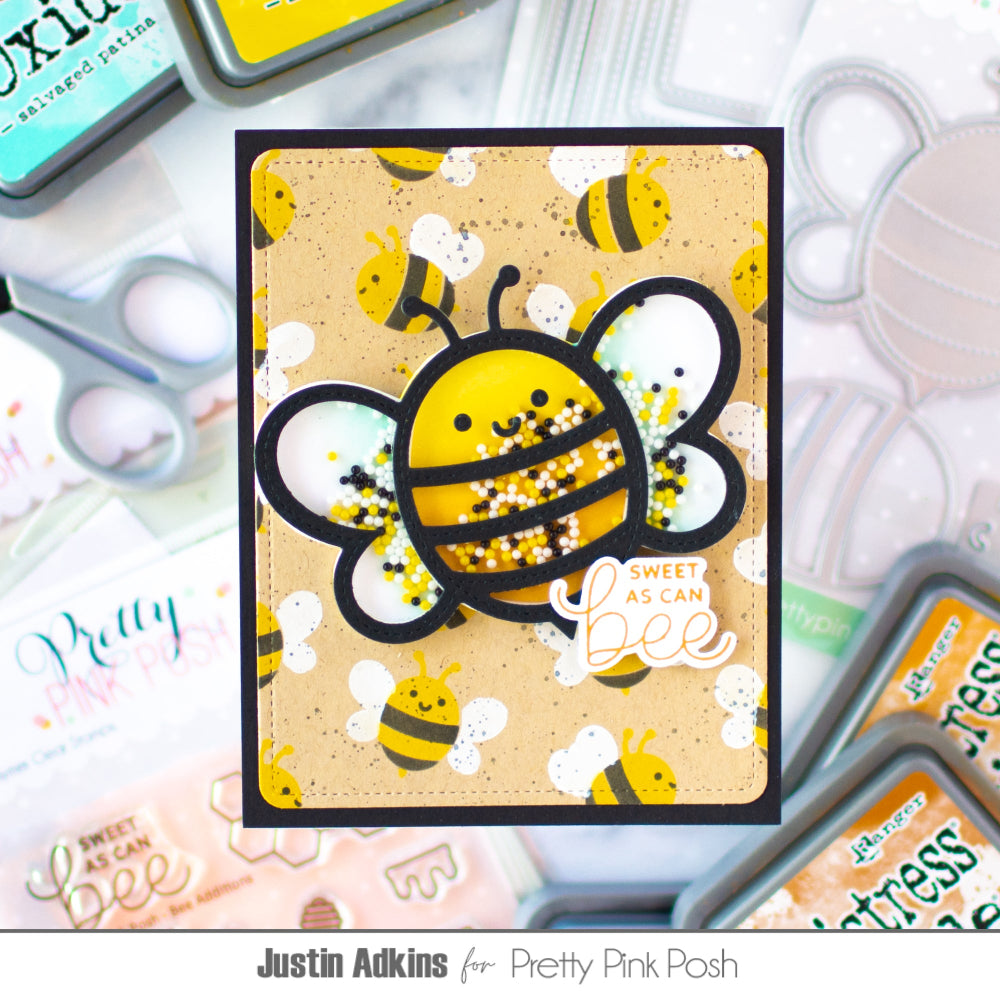 Pretty Pink Posh Layered Bees Stencils sweet bee