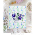 Pretty Pink Posh Layered Blooming Vines Stencils blue