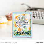 Pretty Pink Posh Layered Bokeh Stencils celebrate